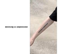 English Sentence Combination Herbal Tattoo Sticker, Semi-permanent, Non-reflective, Waterproof, Realistic, No Color Loss, Lasts 2 Weeks,Temporary Tattoos(M-052)