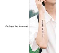 English Sentence Combination Herbal Tattoo Sticker, Semi-permanent, Non-reflective, Waterproof, Realistic, No Color Loss, Lasts 2 Weeks,Temporary Tattoos(M-053)