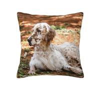 English Setter Autumn Pets Dogs English, Pillow Cover Decorative Throw Pillowcase Soft Polyester Cushion Covers 45x45 cm