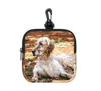 English Setter Autumn Pets Dogs English, Square Zipper Storage Bag, Neoprene Coin Purse, Small Wallets, Change Pouch, Change Purse