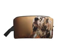 English Setter Autumn Pets Puppy Dogs EnglishMakeup Trave Bag for Women,Cosmetic Large Capacity Organizer