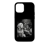 English Setter Dogs Smoking Lighter Black White Grunge Case for iPhone 12/12 Pro