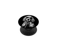 English Setter Drinking Iced Coffee Funny Dog Lover PopSockets Adhesive PopGrip