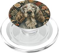 English Setter Floral Vintage Style Dog PopSockets PopGrip for MagSafe