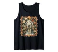 English Setter Floral Vintage Style Dog Tank Top