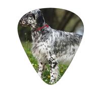 English Setter Lawn Pets Dogs English Setter,12 Pcs Guitar Pick,3 Different Thickness Plectrums for Acoustic Guitar Bass Ukulele (0.46mm 0.96mm 0.71mm)