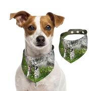 English Setter Lawn Pets Dogs English Setter,Dog Bandanas Cotton Pet Scarf Adjustable Bibs for Pet,L