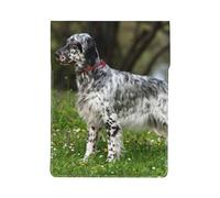 English Setter Lawn Pets Dogs English Setter, PU Leather Laptop Sleeve, Notebook Bag Laptop Case Sleeve Tablet Briefcase