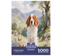 English Setter Tour 1000 Piece Jigsaw Puzzles Educational Games-Colourful Families Pieces Fit Together Perfectly Cute Pets Fun for Adults And Kids Age 12 Years Up for Relaxing Decor And Gift 70x50cm/1