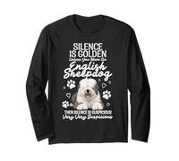 English Sheepdog Lover Dog Owner Silence English Sheepdog Long Sleeve T-Shirt