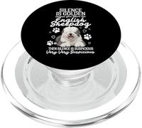 English Sheepdog Lover Dog Owner Silence English Sheepdog PopSockets PopGrip for MagSafe