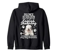 English Sheepdog Lover Dog Owner Silence English Sheepdog Zip Hoodie