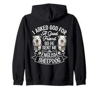 English Sheepdog Lover Good Friend English Sheepdog Zip Hoodie