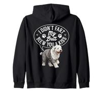 English Sheepdog Owner Pet Lover Butt Blew English Sheepdog Zip Hoodie