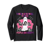 English Sheepdogs Funny Joke People Creepy Halloween Boo Long Sleeve T-Shirt