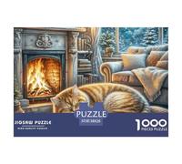English Short Gold Gradual Layer Cat 1000 Piece Puzzle Age 14+ for Adults Pet Animal Whimsical Challenge Perfect for Relaxation Educational Games 38x26cm/1000pcs