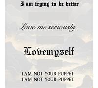 English Short Sentence Temporary Tattoo Stickers Waterproof, Rub-proof, Non-reflective, Simple And Long-lasting, Fake Tattoos(B)