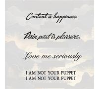 English Short Sentence Temporary Tattoo Stickers Waterproof, Rub-proof, Non-reflective, Simple And Long-lasting, Fake Tattoos(A)