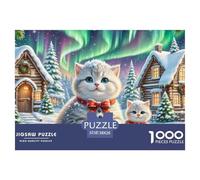 English Short Silver Gradual Layer 1000 Piece Puzzle For Adults And Kids Animal Cat Whimsical Challenge Colourful Educational Games 100% Recycled Cardboard 38x26cm/1000pcs