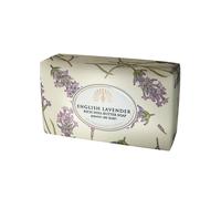 The English Soap Company Vintage Wrapped Soap Bar, English Lavender Shea Butter Soap Bar, Moisturising Soap Bar for Face and Body, English Lavender Scent 190g