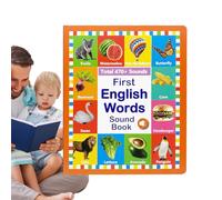 English Sound Toy - Coated Paper ABS 29.5×24.3×3cm | First English Words Sound Bo-ok Speaking Book 470 Words 21 Themes | Educational Language Learning Book For Kids Play Study