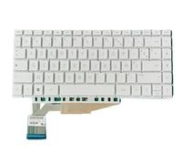 English/Spanish/UK/French Keyboard ， Compatible For HP ， Compatible For Pavilion ，Aero ，13-BE 13-be0755ng 13-be0034na 13-be0227od TPN-W152 13-be0500la Silver(English Backlit)