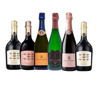 English Sparkling Wines Discovery Box (6 Bottles x 750 ml) Mixed Case with Wines from Busi Jacobsohn, Lyme Bay Winery and Fitz
