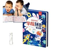 English Speaking Books for Kids - 19.6x26.6cm Electronic Spell Speak and Read Toy, Mathematics and Language Learnings | Interactive Educational Book for Children Early Learning Chinese English