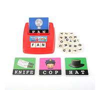 English Spelling Alphabet Letter Game Toy Premium ABS Plastic Early Learning Educational Board with 26 Letters 30 Word Cards for Kids Toddlers Boys Girls Ages 3+