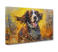 English Springer Spaniel Action Canvas Wall Art Print 30x20 Inch