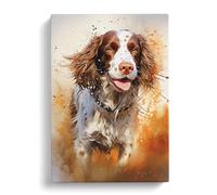 English Springer Spaniel Action Canvas Wall Art Print 30x20 Inch