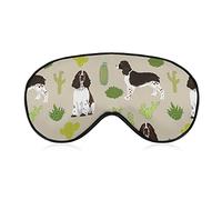 English Springer Spaniel Dog Eye Mask for Sleeping Blackout Night Blindfold with Adjustable Strap for Men Women Travel Yoga Nap