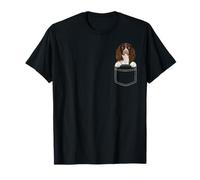 English Springer Spaniel Dog In Pocket Funny Dog Lover T-Shirt