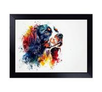 English Springer Spaniel Dog Vol.1 | Lap Tray with Padded Cushion, Portable Surface with Bean Bag Base, Perfect Surface for Working, Crafting, TV Eating and Laptop Use