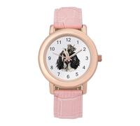 English Springer Spaniel Dog Women's Wrist Watch Easy Reader with Leather Strap Analog Display Wonderful Ladies Gifts