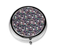 English Springer Spaniel Floral Cute Florals DogMeta Pill Box 3 Compartment Medicine Case,Portable Organizer