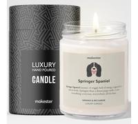 English Springer Spaniel Gifts - Luxury Soy Wax Candle - Vanilla, Jasmine, Sugared Almond - Makester