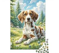 English Springer Spaniel Jigsaw Puzzles Puzzle for Adults Kids. 1000 Pieces Whimsical Challenge Toy Educational Games Home Decoration for Educational Games Gifts 1000pcs (75x50cm)