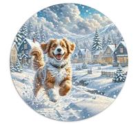 English Springer Spaniel Jigsaw Puzzles Puzzles for Adults Kids. 1000 Piece Impossible Challenge Toy Educational Game Home Decoration for Educational Games Gifts 1000pcs (67.5x67.5cm)