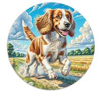 English Springer Spaniel Jigsaw Puzzles Puzzles for Adults Kids. 1000 Pieces Impossible Challenge Toy Educational Game Home Decoration for Educational Games Gifts 1000pcs (67.5x67.5cm)