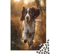 English Springer Spaniel Puzzle - Premium Jigsaw Puzzles For Adults - Jigsaws 1000 Piece Jigsaw Puzzles For Adults - Unique Cut Jigsaw Board - Adult Puzzles And Puzzle Board for Stress Relief 1000pcs