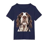 English Springer Spaniel T-Shirt, Women's Plus, Navy Blue, 1X