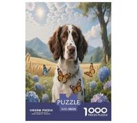English Springer Spaniel Tour 1000 Piece Jigsaw Puzzles Educational Games-Colourful Decoration Puzzle Cute Pets Fun for Adults for Relaxing Decor And Gift 38x26cm/1000pcs