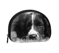 English Springer Spaniel, Women's Storage Bag Shell Makeup Bag Small Coin Purse Shell Change Pouch