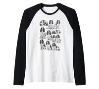 English Springer Spaniels 90s Tattoo Style Retro Graphic Y2K Raglan Baseball Tee