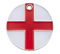 English St.George's Flag Dog Circular Tag to Engrave on Reverse