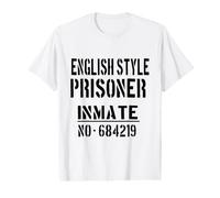 English Style Halloween Costume/Funny Prisoner Jail Inmate Value Graphic T-Shirt