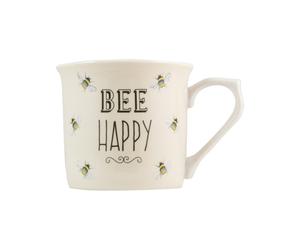 English Tableware Co. Bee Happy Mug, Cream