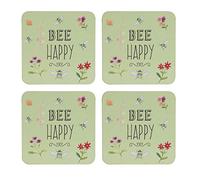English Tableware Co. Bee Happy Set of 4 Coasters