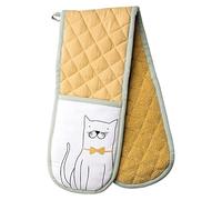 English Tableware Co. Double Oven Glove Mitt Cat Playful Pets 100% Cotton